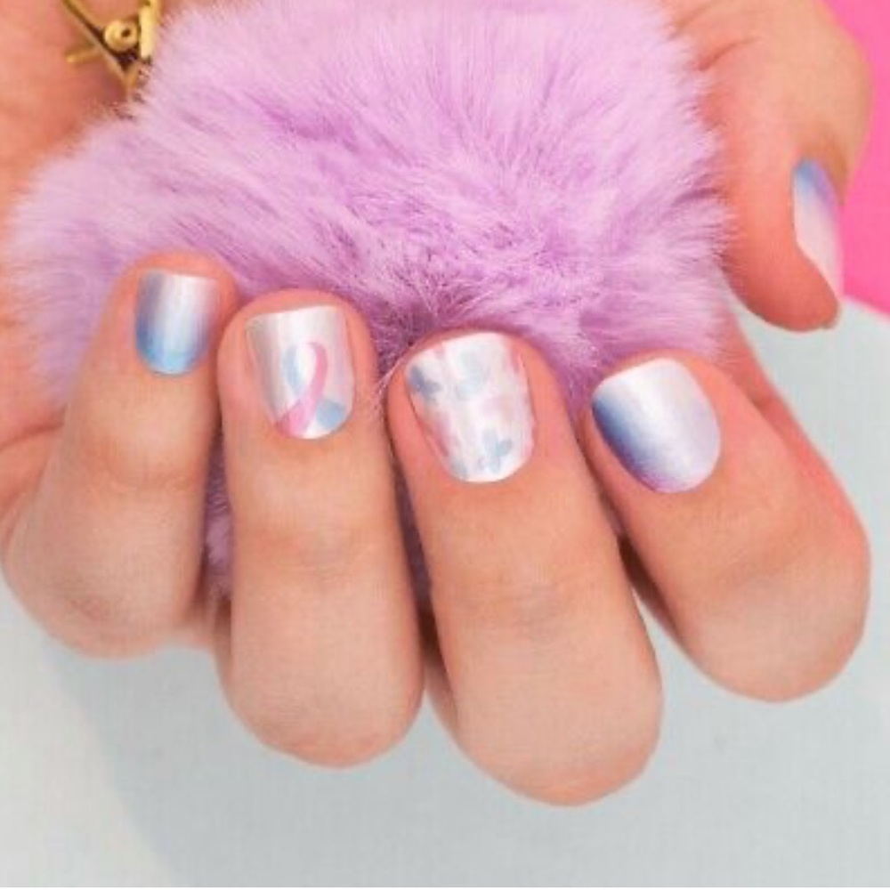*Retired* Color Street: Never Forgotten | Awareness Set Pastel Pink Blue - Picture 2 of 9